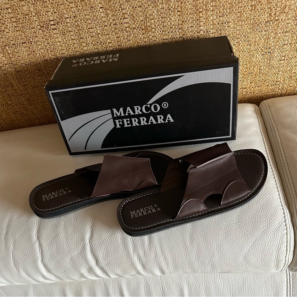 MARCO FERRARA Sandals. Size 12.  used one time at home. Like new.